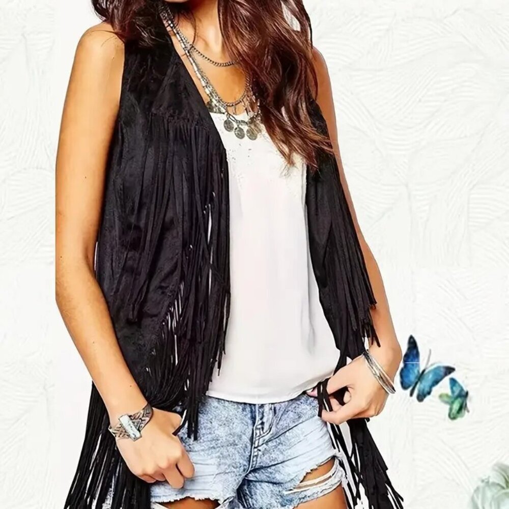 Fringe Hem Character Vest - Picture 1 of 5